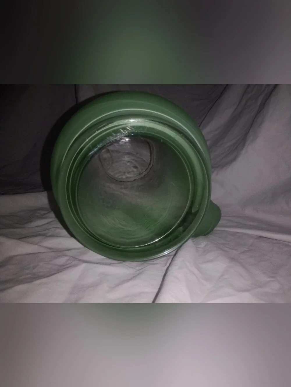 Vintage Blendo Seafoam Green Glass Pitcher 10 1/8